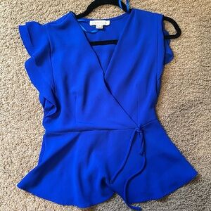 Women blue shirt